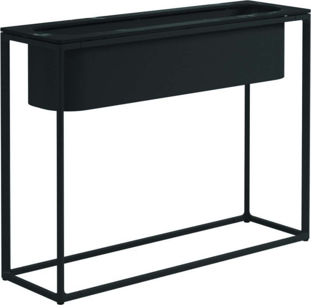 Gloster - Maya Pflanzenständer - Nero Ceramik - gestell meteor - 100 x 30 cm - tall - outdoor