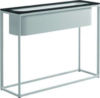 Gloster - Maya Pflanzenständer - Nero Ceramik - gestell white - 100 x 30 cm - tall - outdoor
