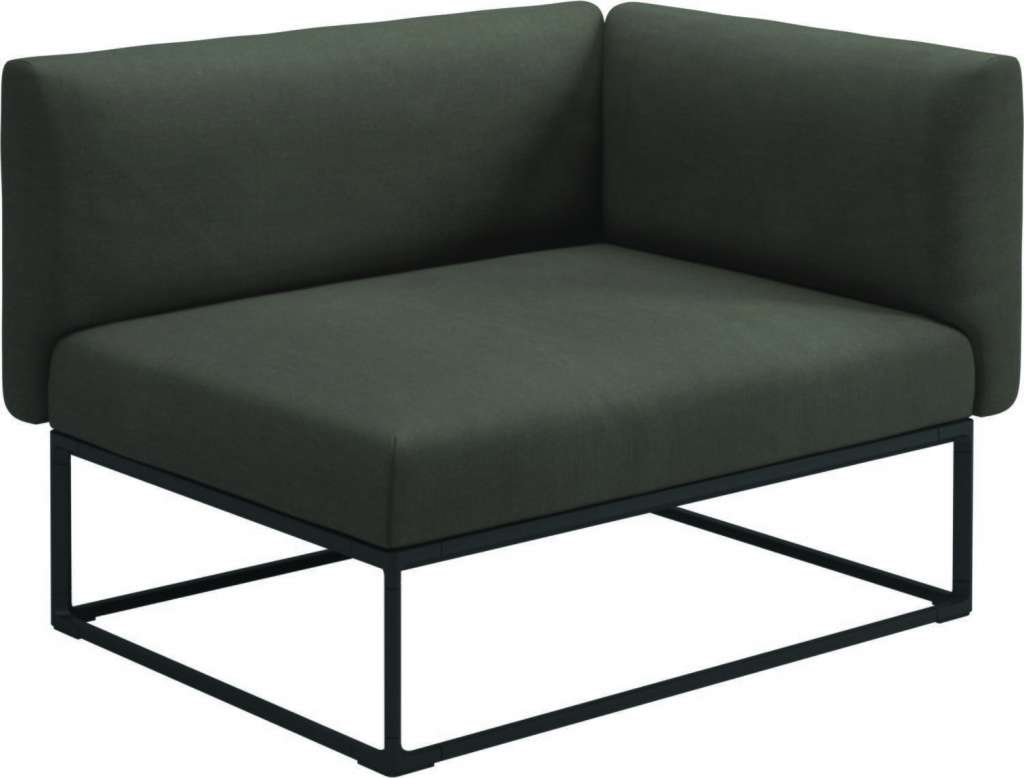 Gloster - Maya Endmodul - fife platinum - gestell meteor - 111 x 86 cm - outdoor