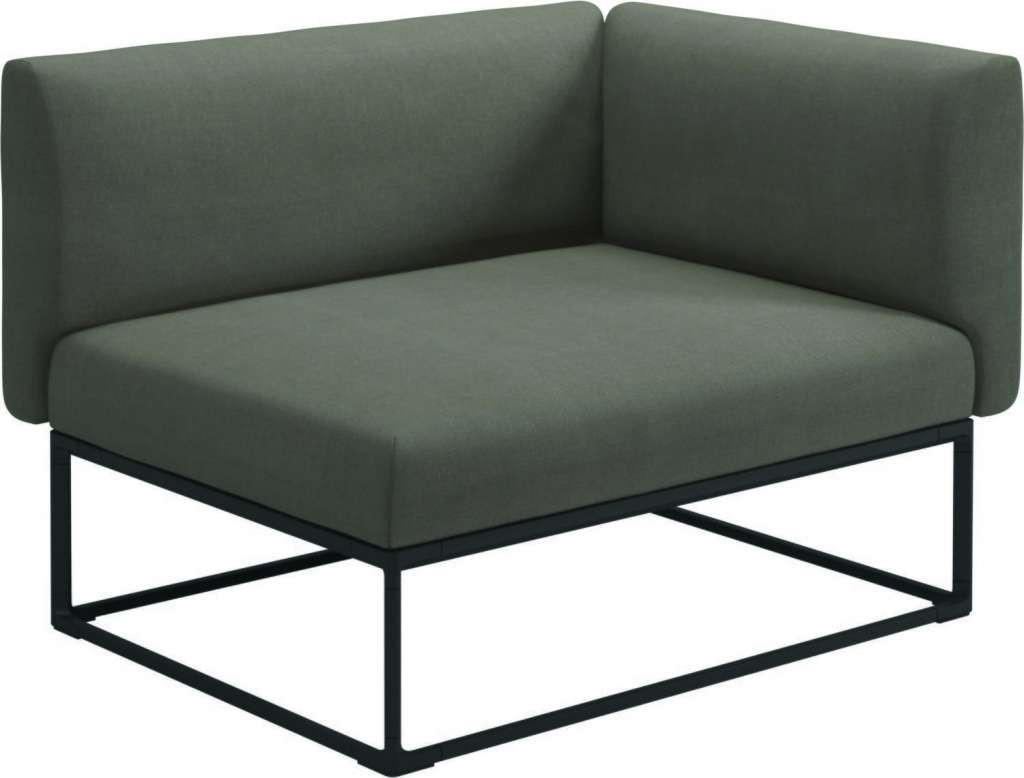 Gloster - Maya Endmodul - fife vesterhav sand - gestell meteor - 111 x 86 cm - outdoor