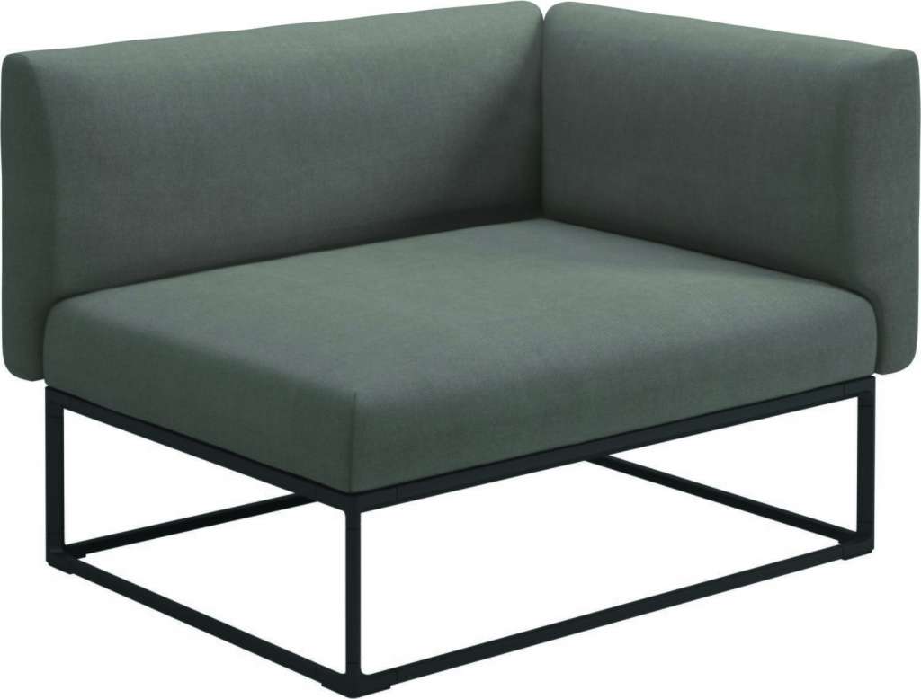 Gloster - Maya Endmodul - fife rainy grey - gestell meteor - 111 x 86 cm - outdoor