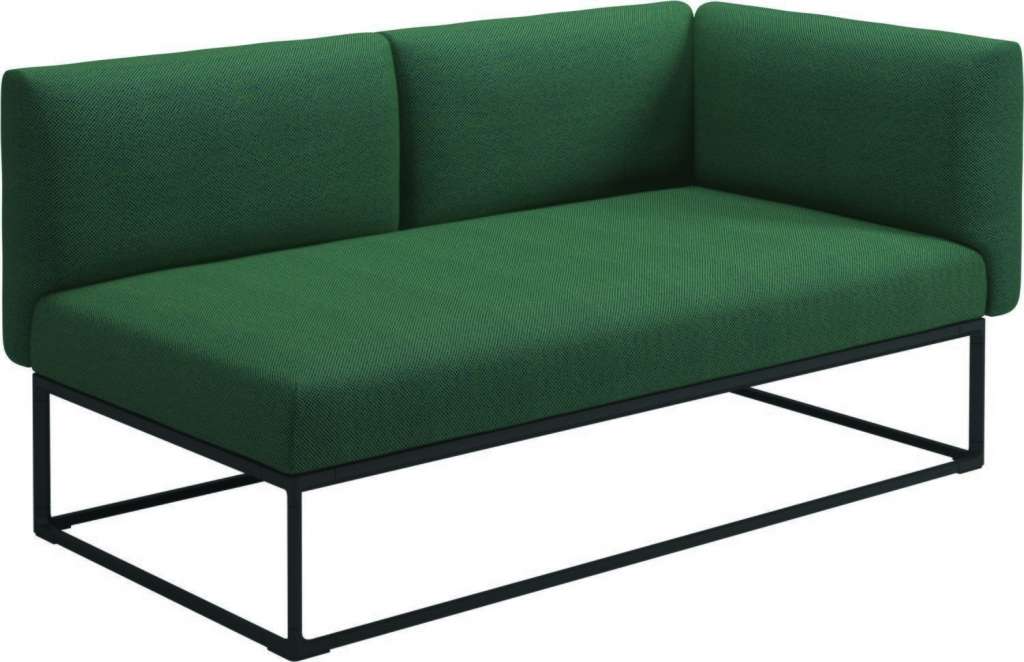 Gloster - Maya Endmodul - robben forest - gestell meteor - 161 x 86 cm - outdoor