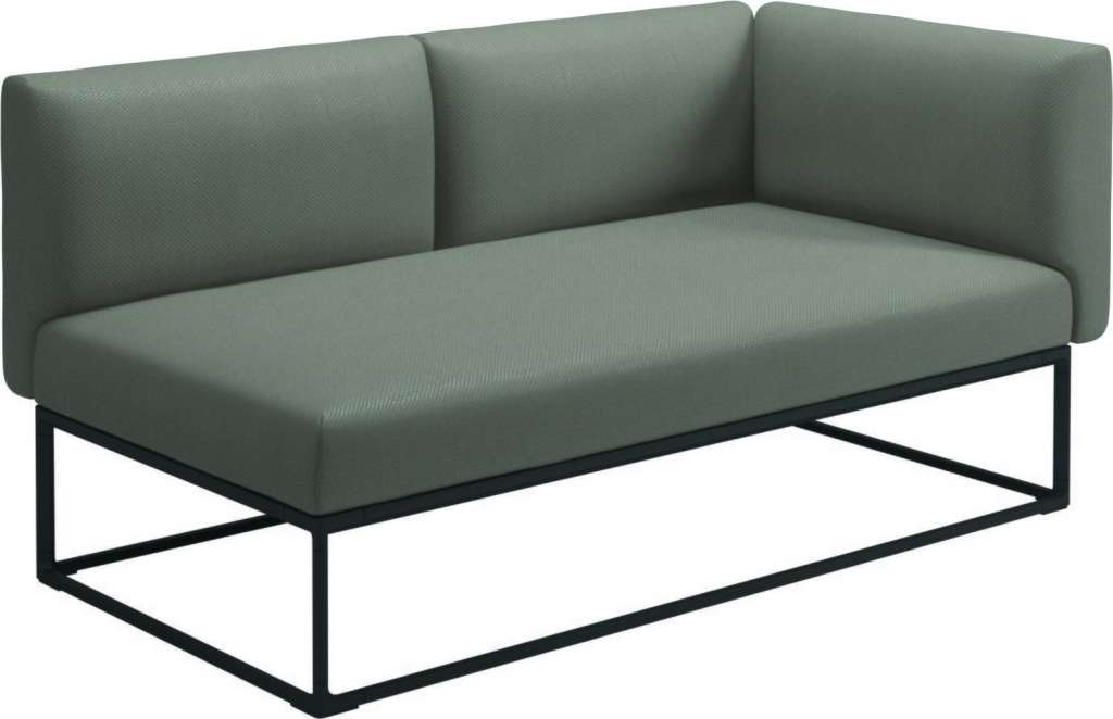 Gloster - Maya Endmodul - dot nimbus - gestell meteor - 161 x 86 cm - outdoor