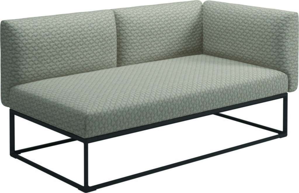 Gloster - Maya Endmodul - wave buff - gestell meteor - 161 x 86 cm - outdoor