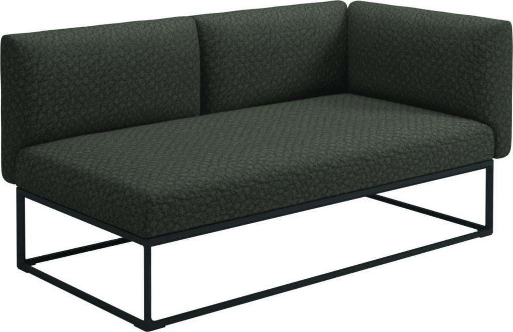 Gloster - Maya Endmodul - wave quarry - gestell meteor - 161 x 86 cm - outdoor