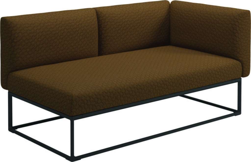 Gloster - Maya Endmodul - wave russet - gestell meteor - 161 x 86 cm - outdoor