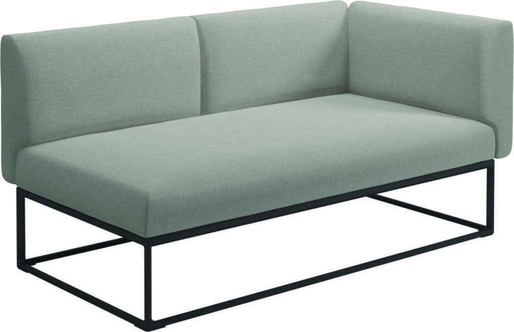 Gloster - Maya Endmodul - tuck malt - gestell meteor - 161 x 86 cm - outdoor