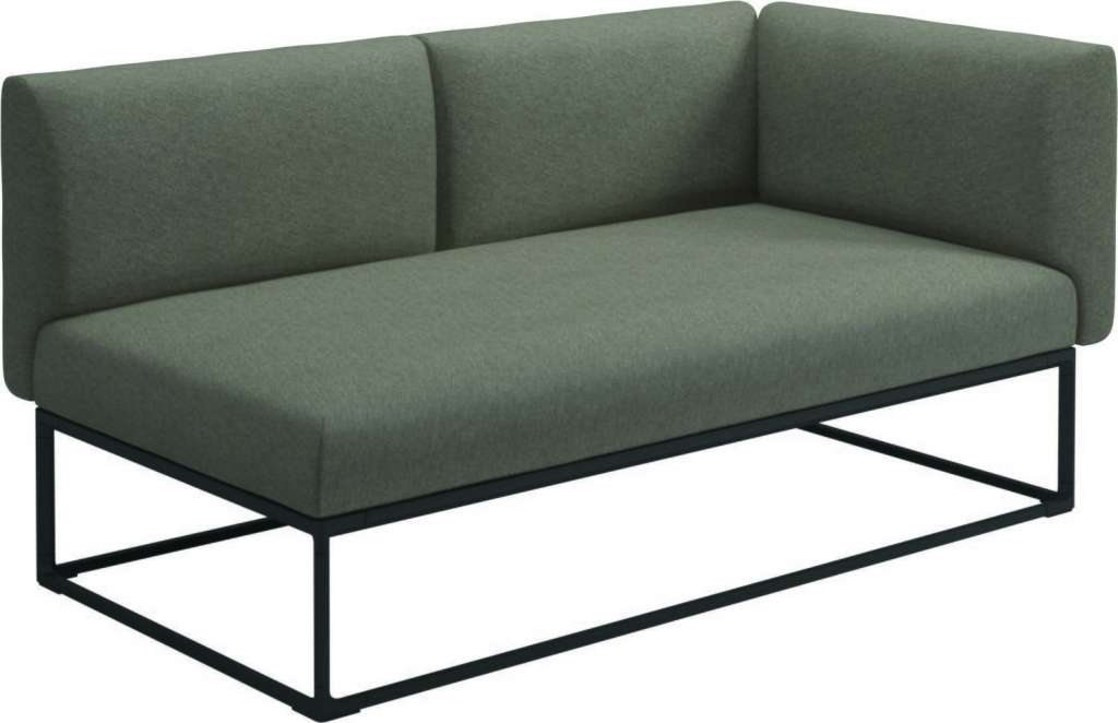Gloster - Maya Endmodul - tuck truffle - gestell meteor - 161 x 86 cm - outdoor