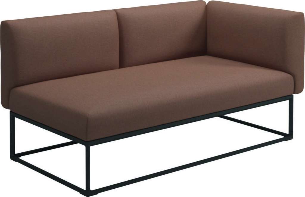 Gloster - Maya Endmodul - tuck cider - gestell meteor - 161 x 86 cm - outdoor