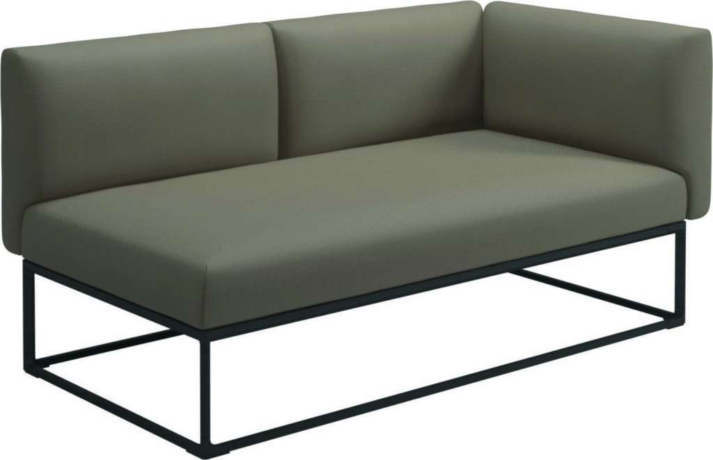 Gloster - Maya Endmodul - ravel dune - gestell meteor - 161 x 86 cm - outdoor