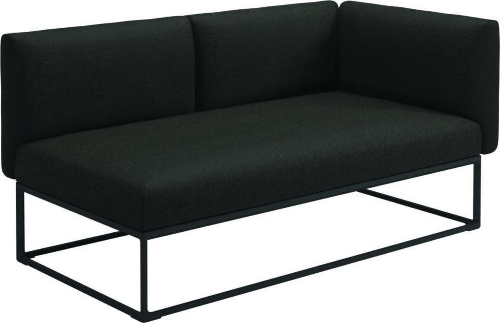 Gloster - Maya Endmodul - ravel sable - gestell meteor - 161 x 86 cm - outdoor