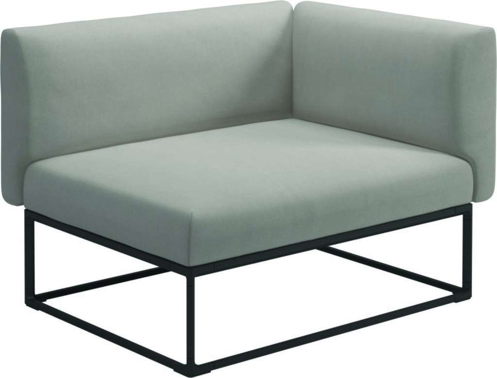 Gloster - Maya Endmodul - fife bone - gestell meteor - 111 x 86 cm - outdoor