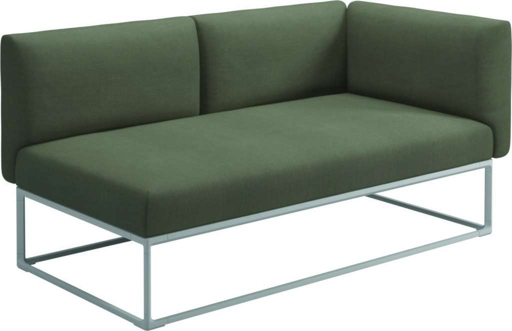Gloster - Maya Endmodul - fife lichen - gestell white - 161 x 86 cm - outdoor