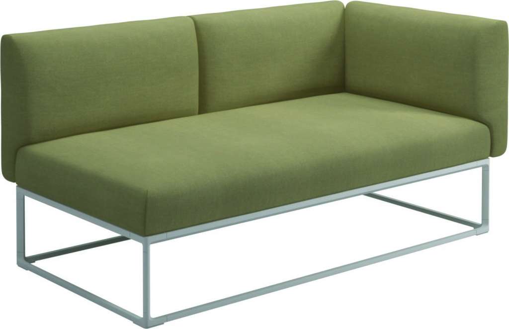 Gloster - Maya Endmodul - fife quince yellow - gestell white - 161 x 86 cm - outdoor