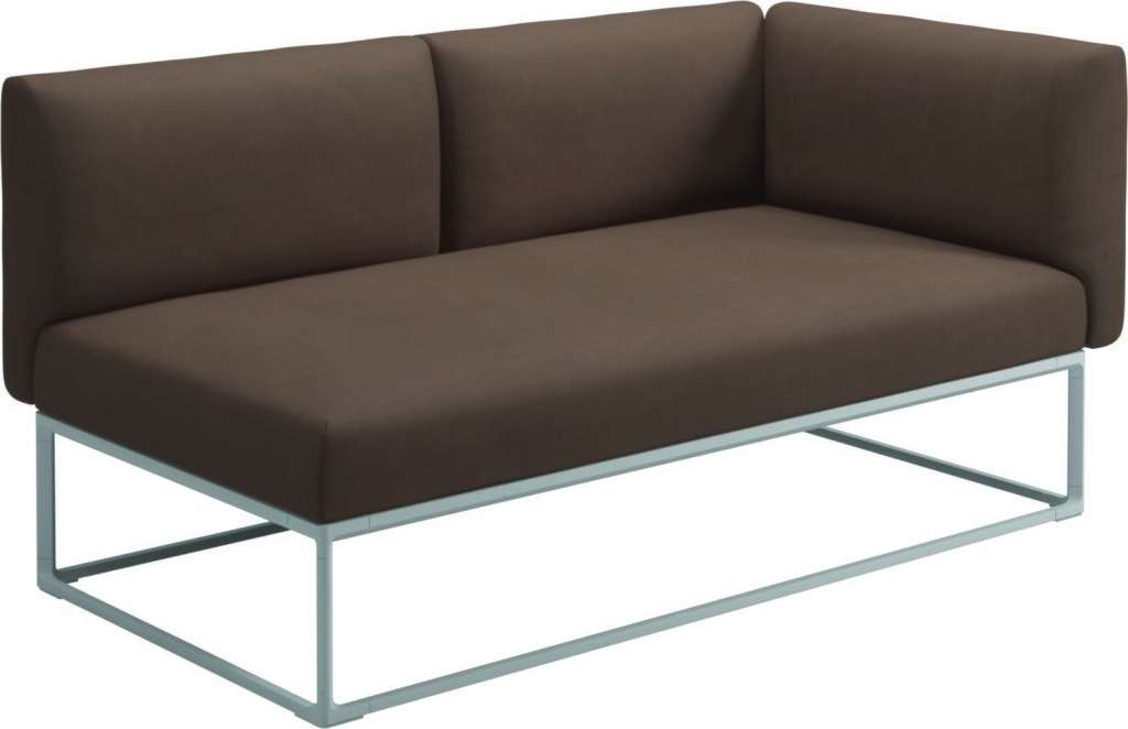 Gloster - Maya Endmodul - fife salmon - gestell white - 161 x 86 cm - outdoor