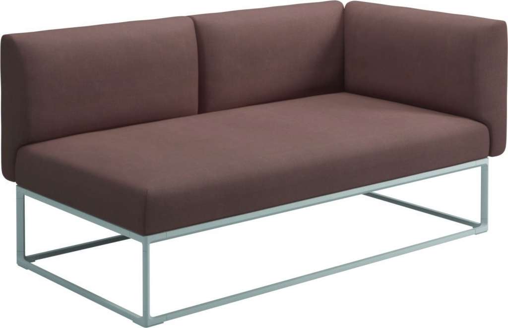 Gloster - Maya Endmodul - fife warm rose - gestell white - 161 x 86 cm - outdoor