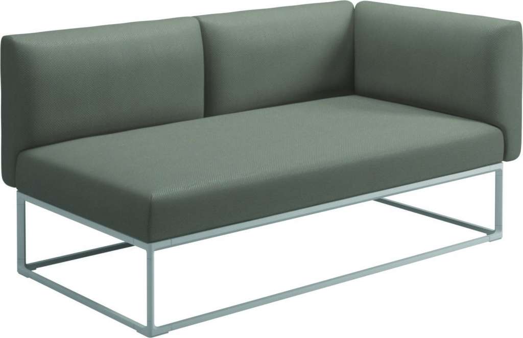 Gloster - Maya Endmodul - dot nimbus - gestell white - 161 x 86 cm - outdoor