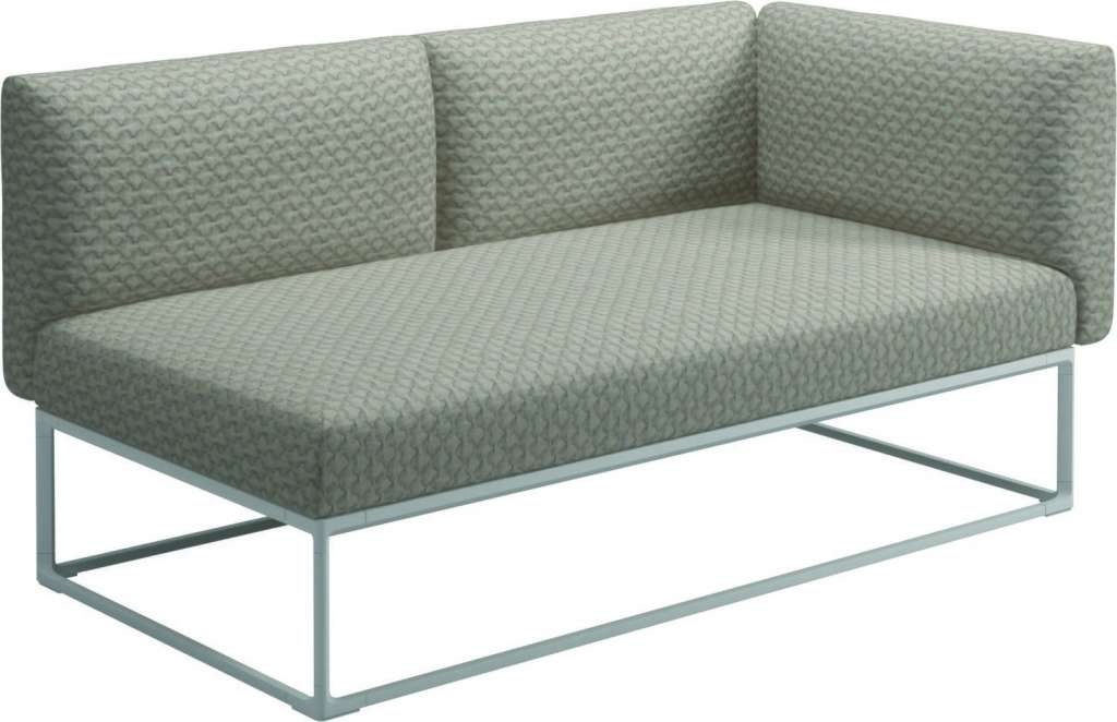Gloster - Maya Endmodul - wave buff - gestell white - 161 x 86 cm - outdoor
