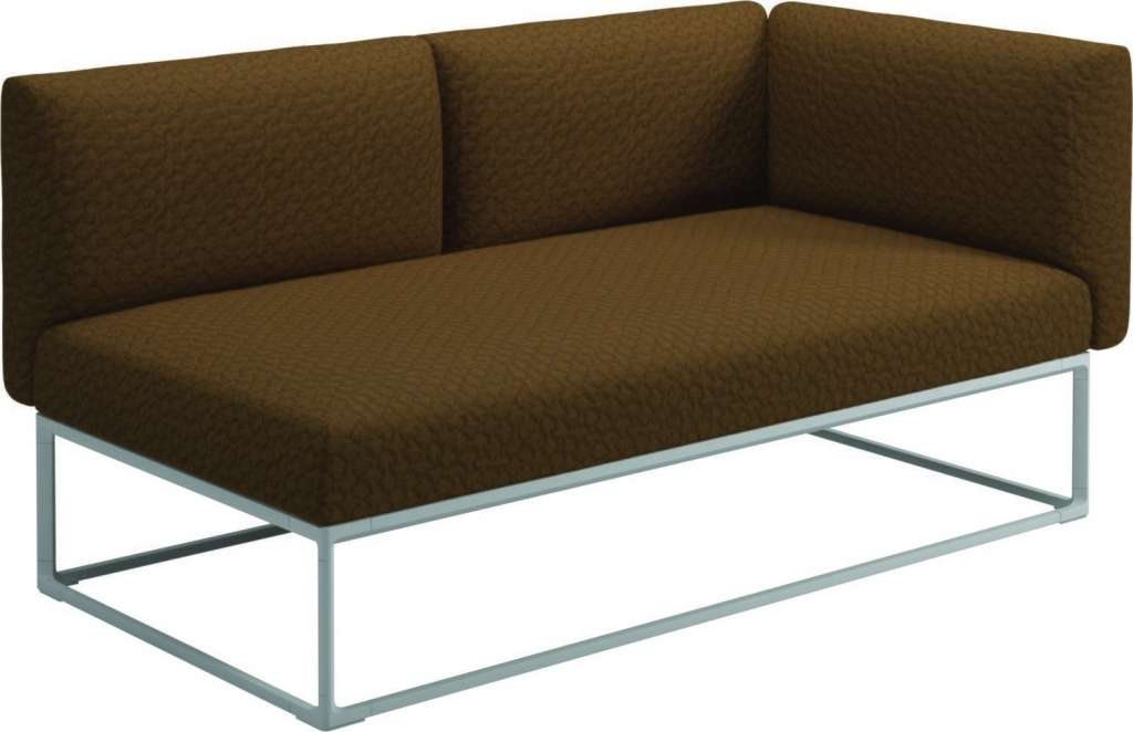 Gloster - Maya Endmodul - wave russet - gestell white - 161 x 86 cm - outdoor