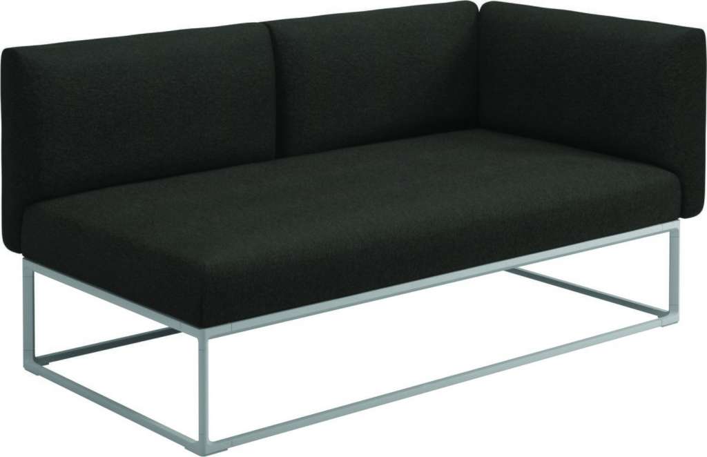 Gloster - Maya Endmodul - tuck sable - gestell white - 161 x 86 cm - outdoor