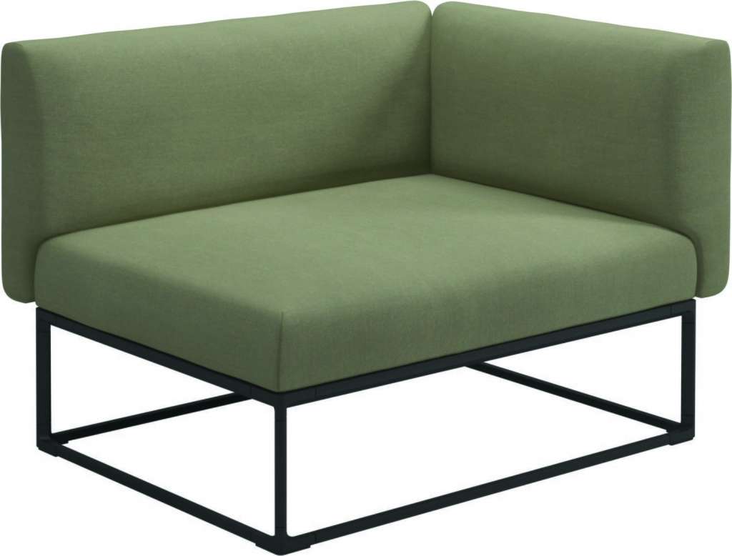 Gloster - Maya Endmodul - fife silky green - gestell meteor - 111 x 86 cm - outdoor