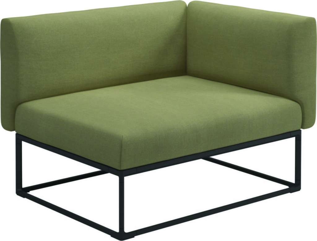 Gloster - Maya Endmodul - fife quince yellow - gestell meteor - 111 x 86 cm - outdoor
