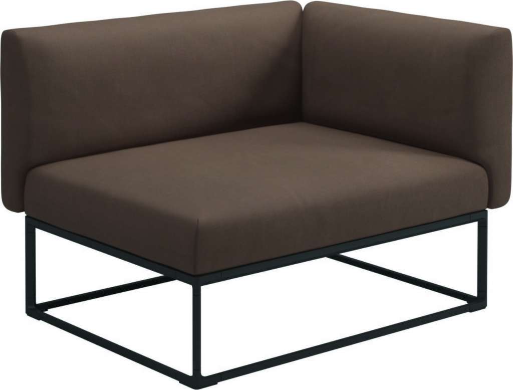 Gloster - Maya Endmodul - fife salmon - gestell meteor - 111 x 86 cm - outdoor