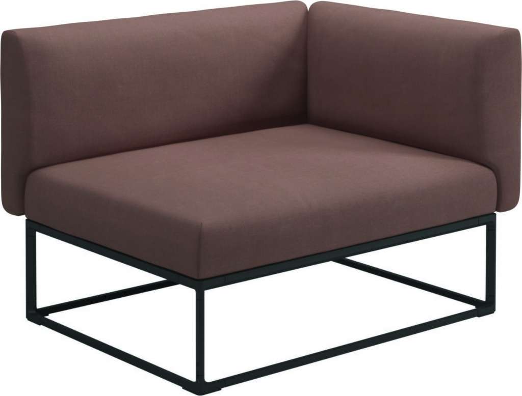 Gloster - Maya Endmodul - fife warm rose - gestell meteor - 111 x 86 cm - outdoor