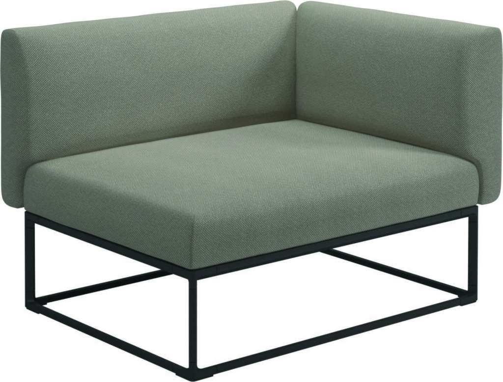 Gloster - Maya Endmodul - robben grey - gestell meteor - 111 x 86 cm - outdoor