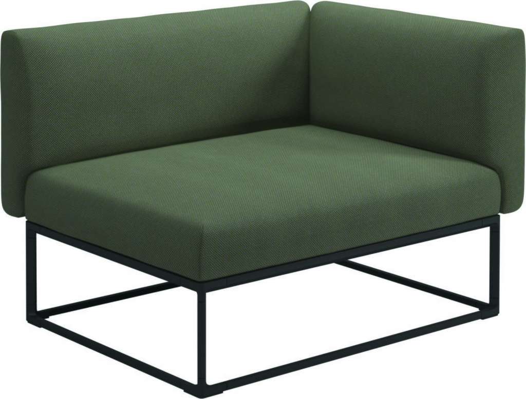 Gloster - Maya Endmodul - robben leaf - gestell meteor - 111 x 86 cm - outdoor
