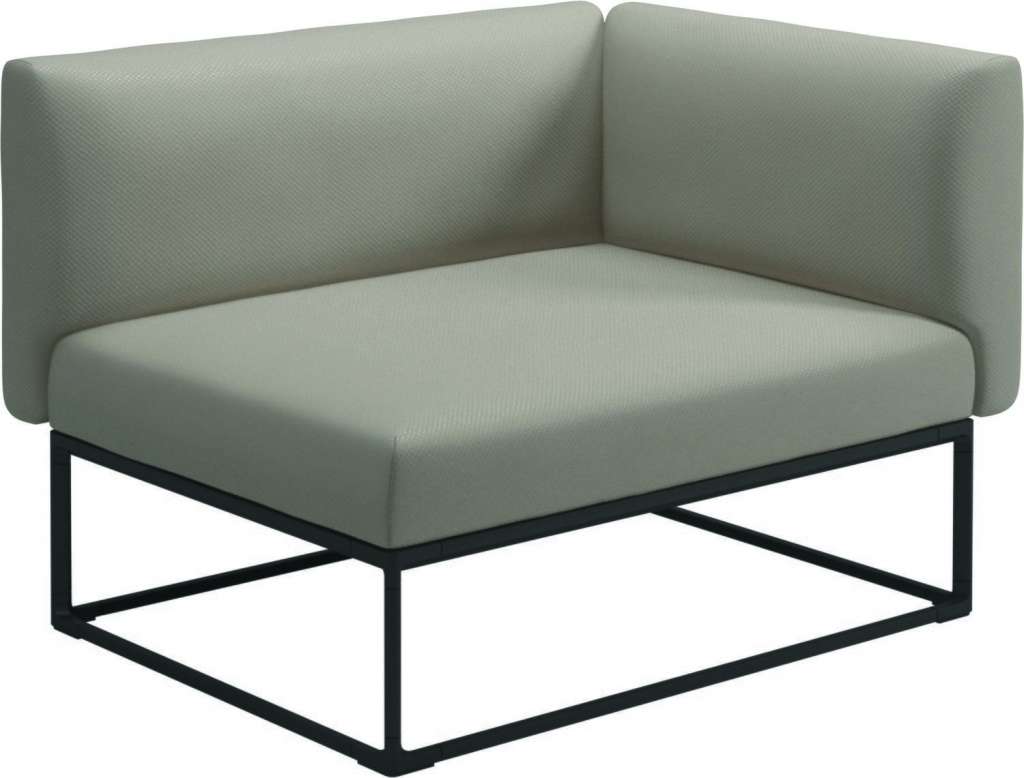 Gloster - Maya Endmodul - dot oyster - gestell meteor - 111 x 86 cm - outdoor