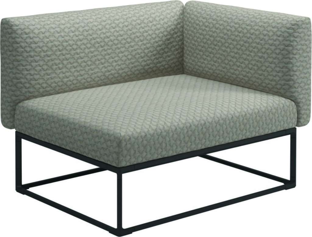 Gloster - Maya Endmodul - wave buff - gestell meteor - 111 x 86 cm - outdoor