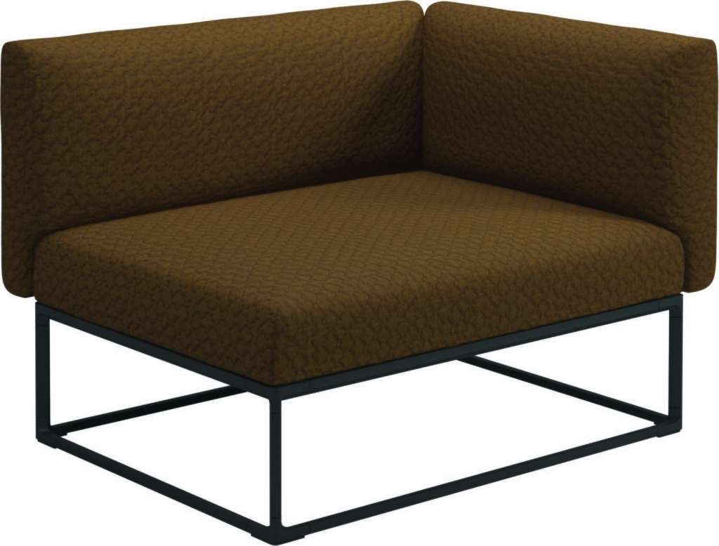 Gloster - Maya Endmodul - wave russet - gestell meteor - 111 x 86 cm - outdoor