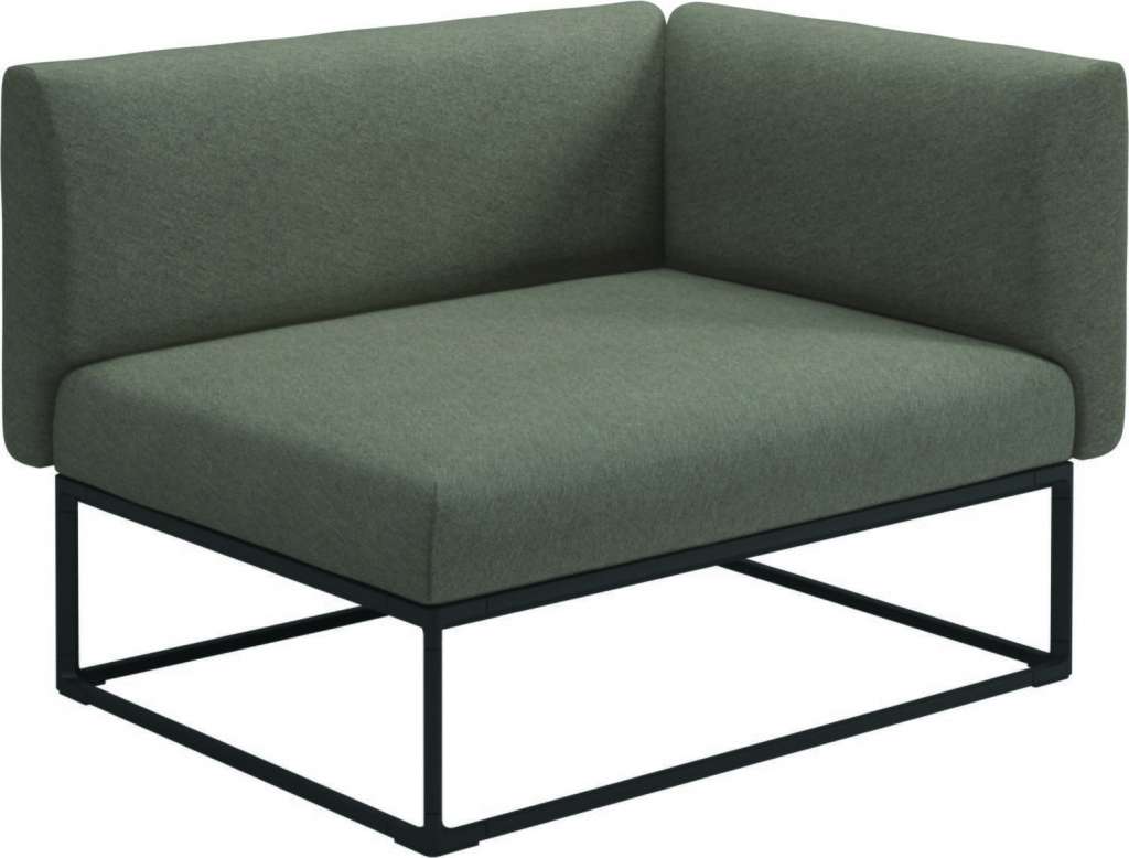 Gloster - Maya Endmodul - tuck truffle - gestell meteor - 111 x 86 cm - outdoor