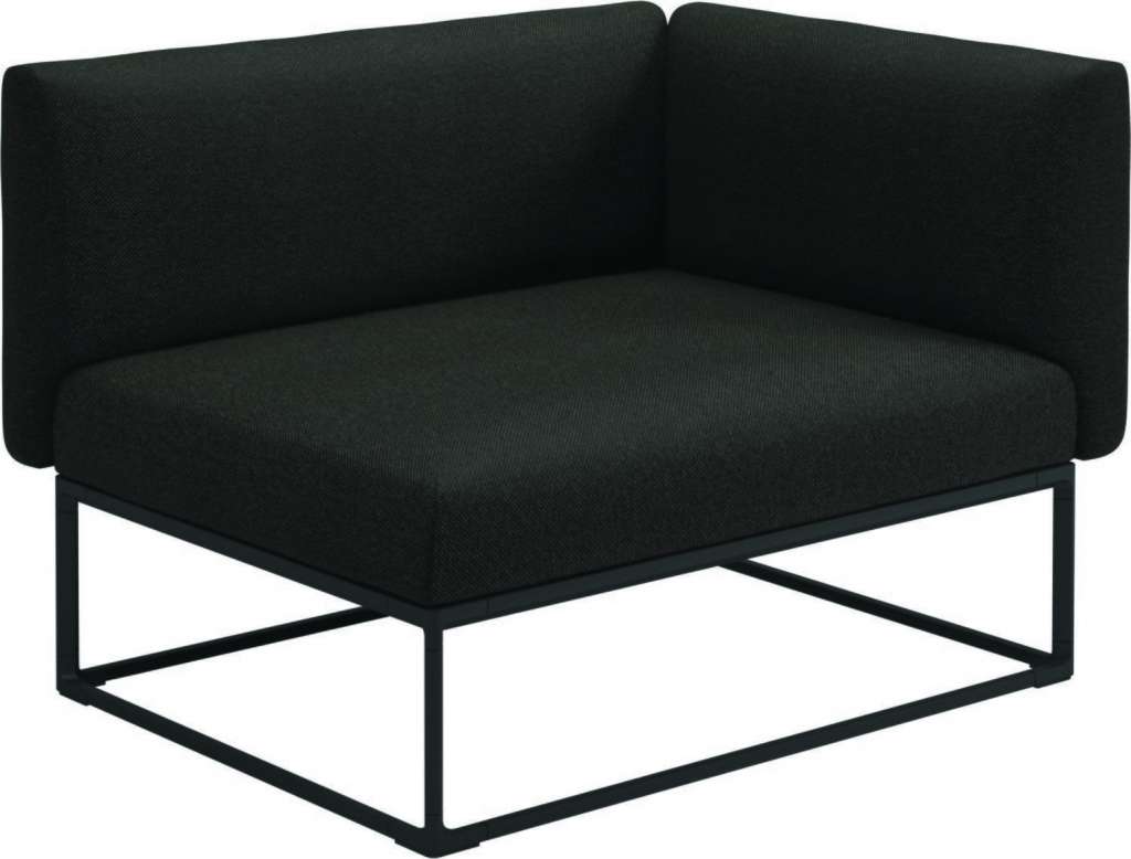 Gloster - Maya Endmodul - ravel sable - gestell meteor - 111 x 86 cm - outdoor