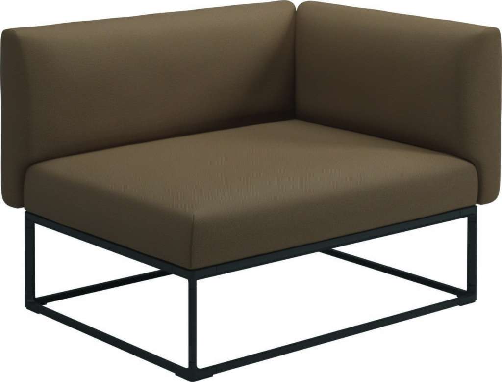 Gloster - Maya Endmodul - ravel ginger - gestell meteor - 111 x 86 cm - outdoor
