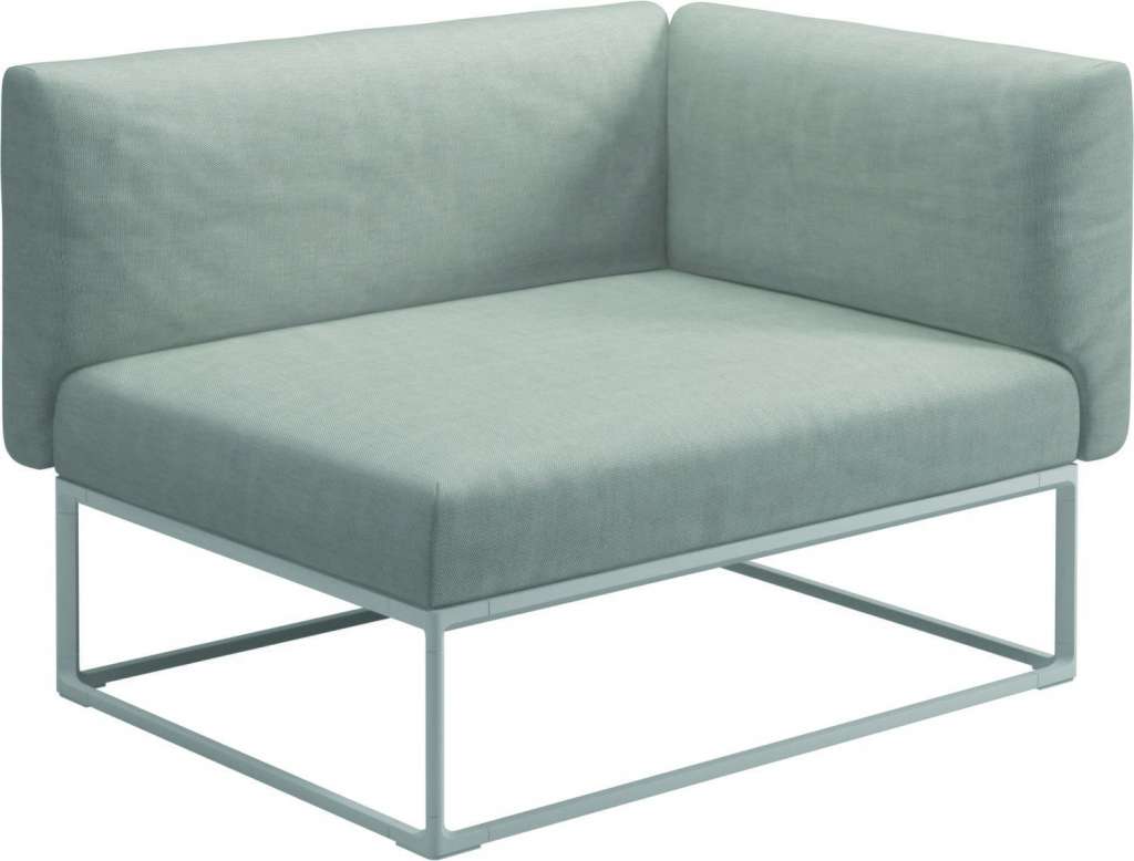 Gloster - Maya Endmodul - seagull - gestell white - 111 x 86 cm - outdoor