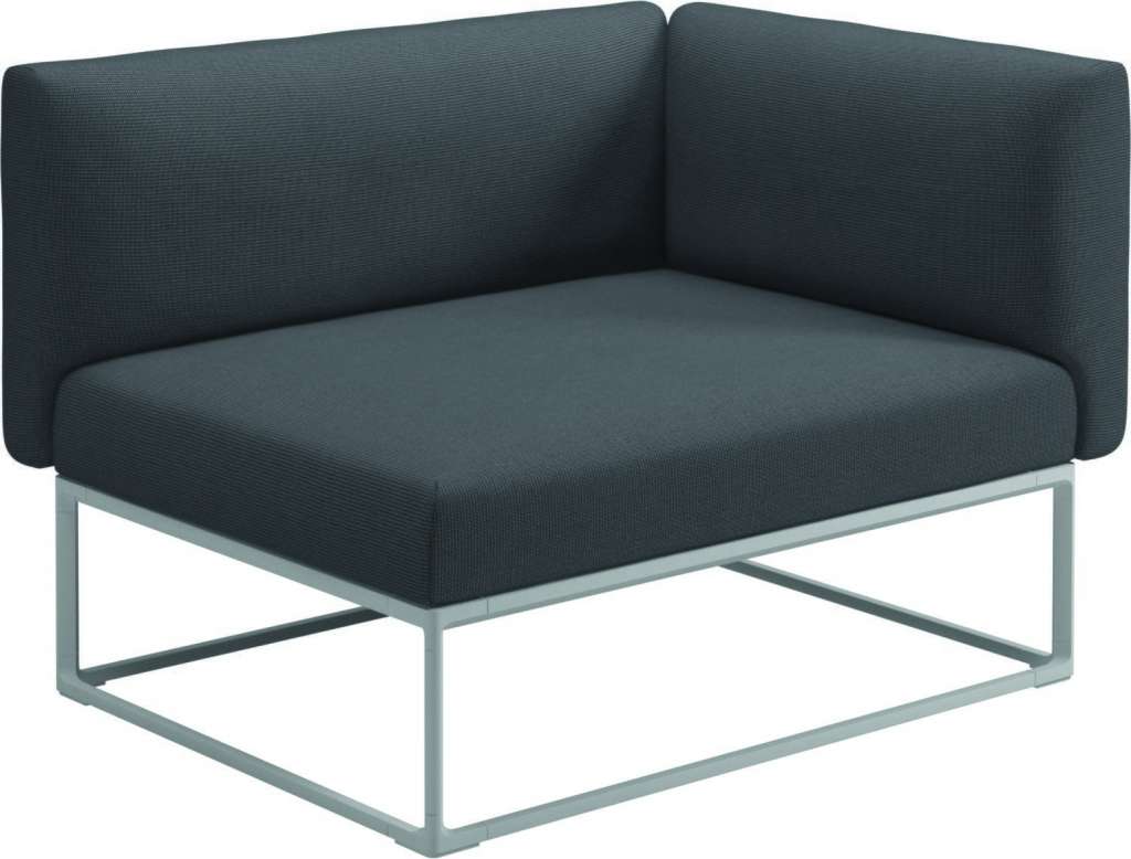 Gloster - Maya Endmodul - anthracite - gestell white - 111 x 86 cm - outdoor
