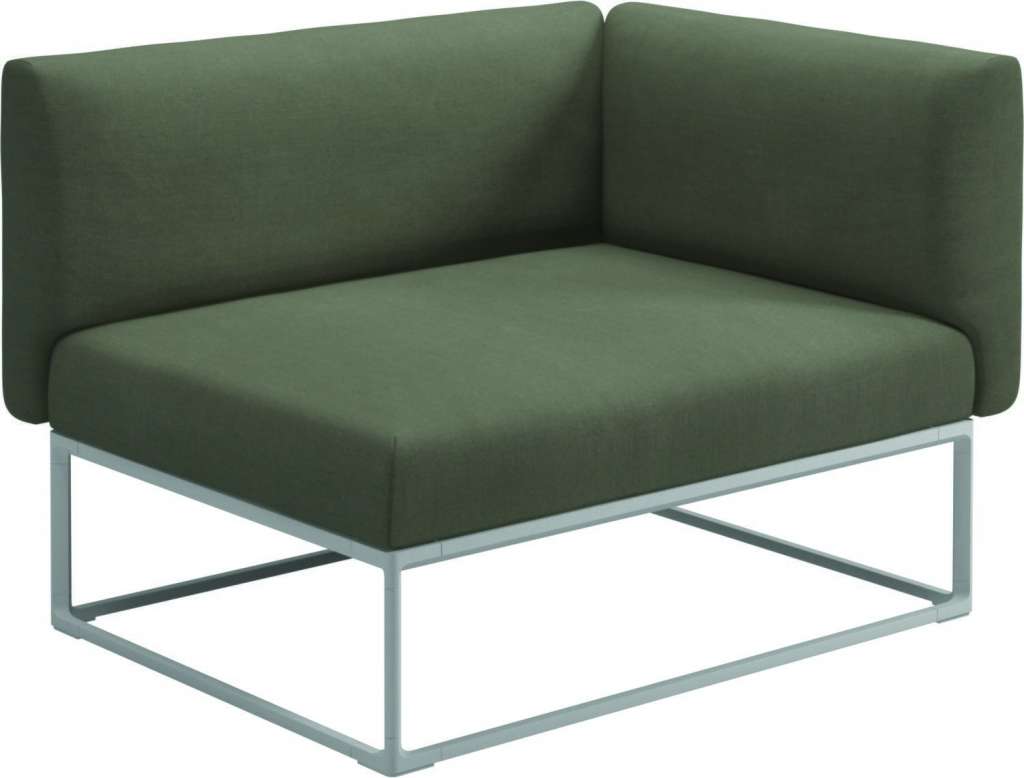 Gloster - Maya Endmodul - fife lichen - gestell white - 111 x 86 cm - outdoor