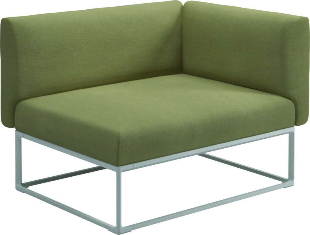 Gloster - Maya Endmodul - fife quince yellow - gestell white - 111 x 86 cm - outdoor