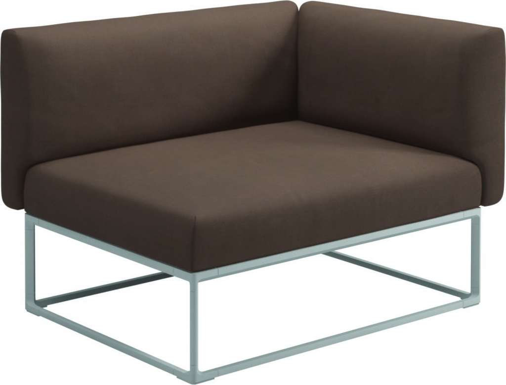 Gloster - Maya Endmodul - fife salmon - gestell white - 111 x 86 cm - outdoor