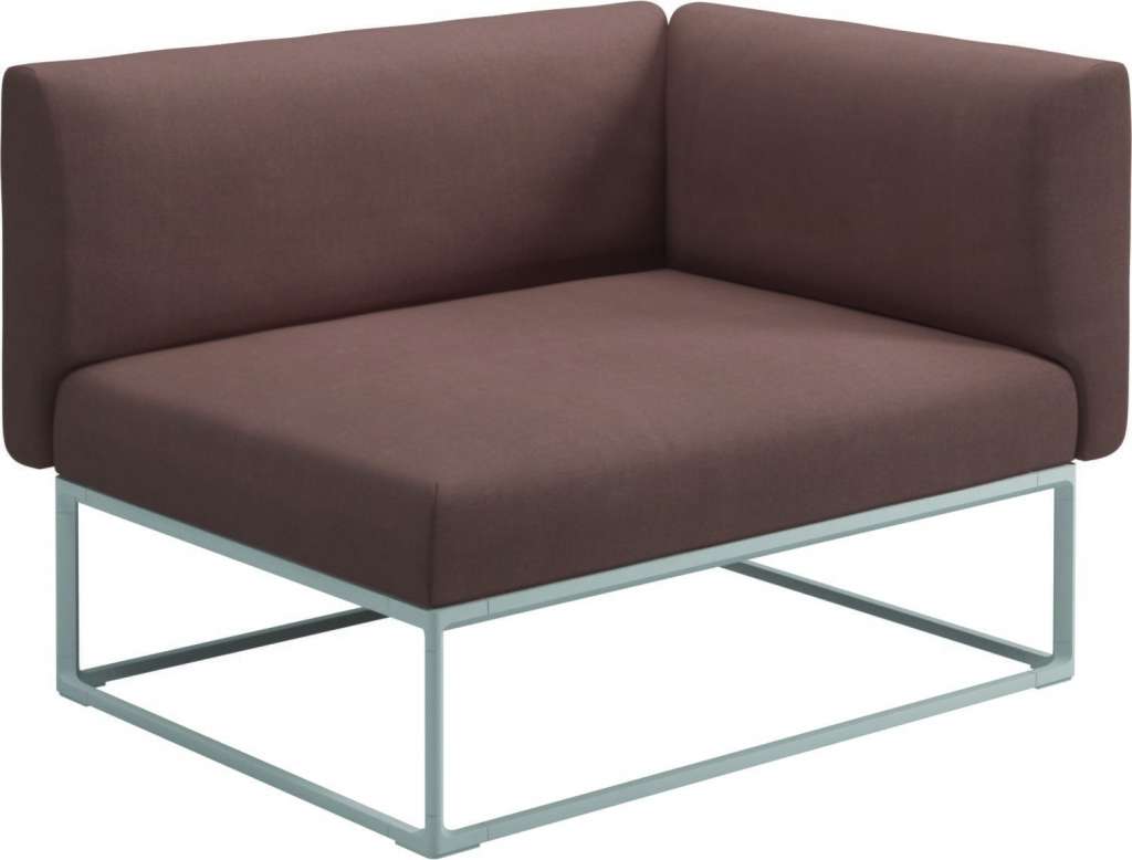 Gloster - Maya Endmodul - fife warm rose - gestell white - 111 x 86 cm - outdoor