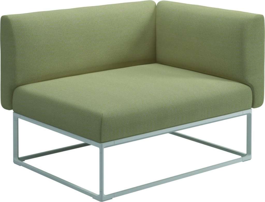 Gloster - Maya Endmodul - robben lichen - gestell white - 111 x 86 cm - outdoor