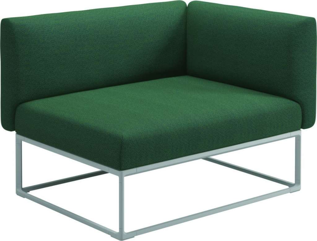 Gloster - Maya Endmodul - robben forest - gestell white - 111 x 86 cm - outdoor