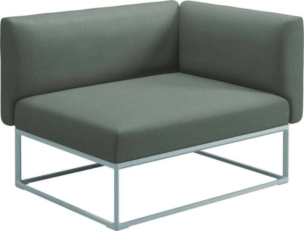 Gloster - Maya Endmodul - dot nimbus - gestell white - 111 x 86 cm - outdoor