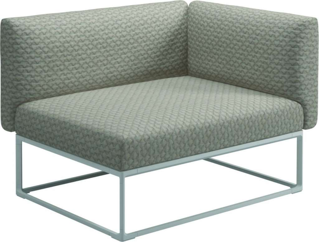 Gloster - Maya Endmodul - wave buff - gestell white - 111 x 86 cm - outdoor