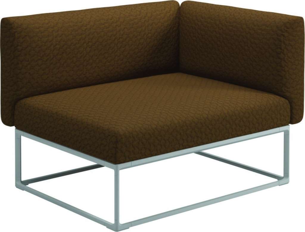 Gloster - Maya Endmodul - wave russet - gestell white - 111 x 86 cm - outdoor