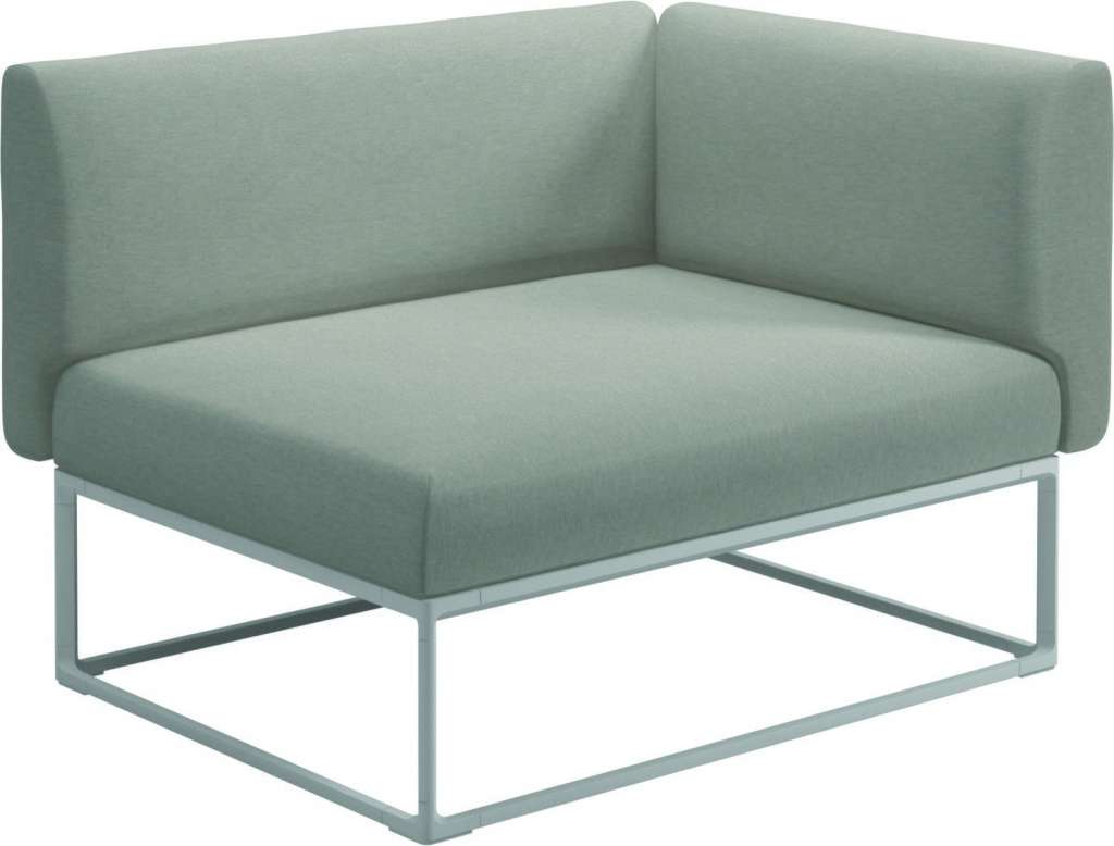 Gloster - Maya Endmodul - tuck malt - gestell white - 111 x 86 cm - outdoor
