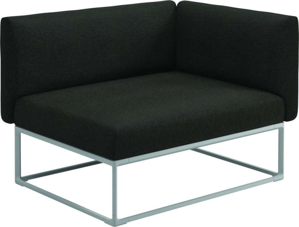 Gloster - Maya Endmodul - tuck sable - gestell white - 111 x 86 cm - outdoor