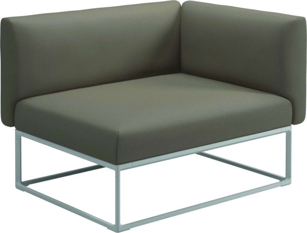 Gloster - Maya Endmodul - ravel dune - gestell white - 111 x 86 cm - outdoor